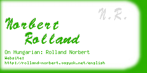 norbert rolland business card